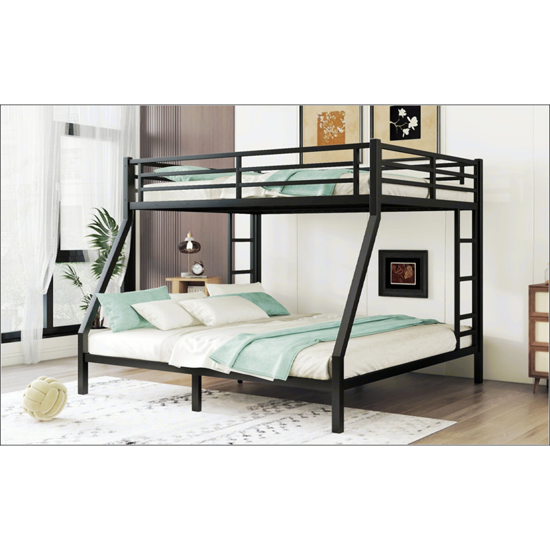 Metal Queen over King Bunk Bed