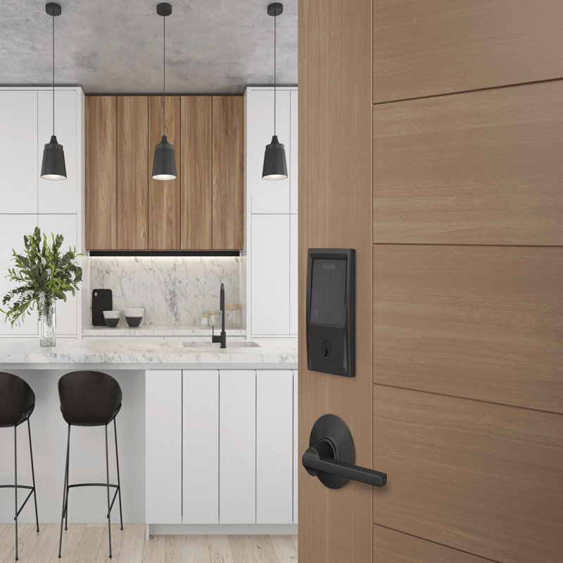 Encode Smart WiFi Deadbolt with Century Trim, Matte Black, Yes