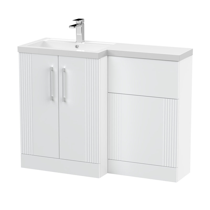 Deco 1105 mm Bathroom Vanity, Satin White