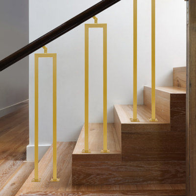 3 Pack Shape 36.02" Stair Balusters With Adjustable Top Bracket