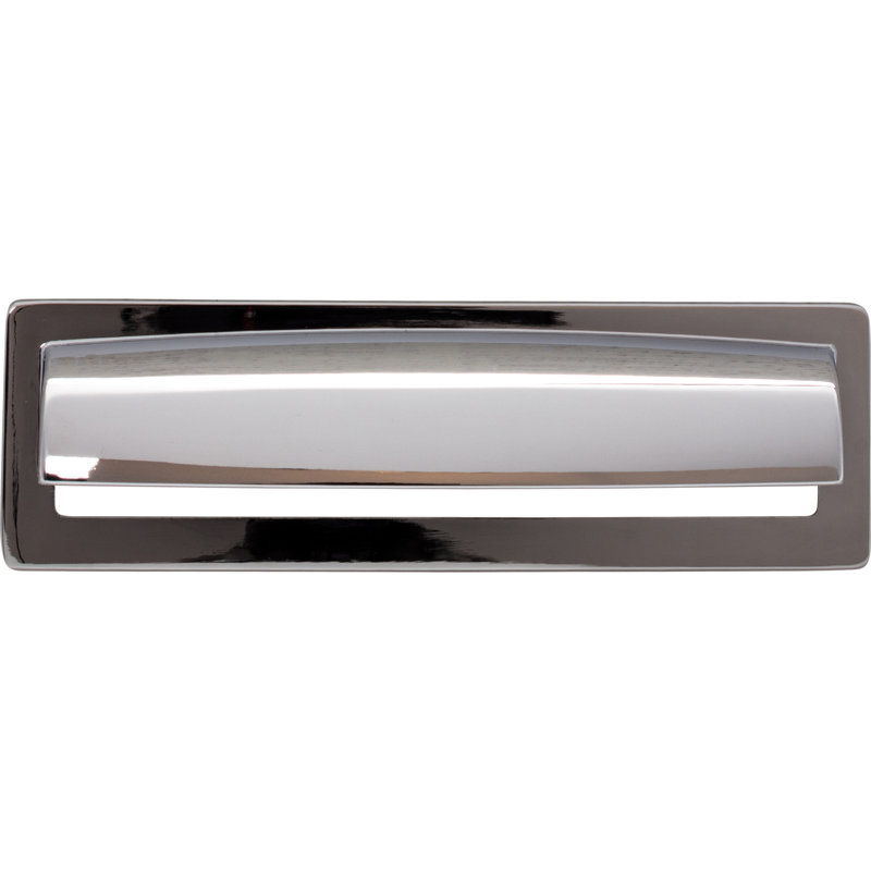 Hollin Cup/Bin pull, Polished Chrome, 5 1/16" Center to Center