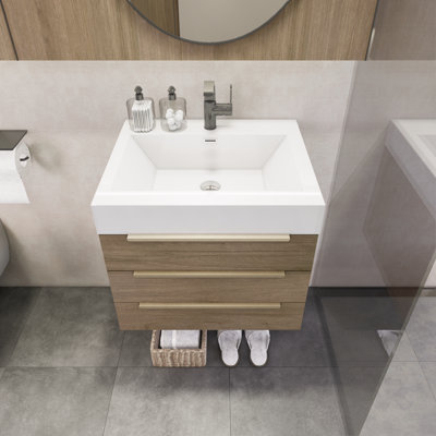 Meuble-lavabo mural simple 24 po Marizol