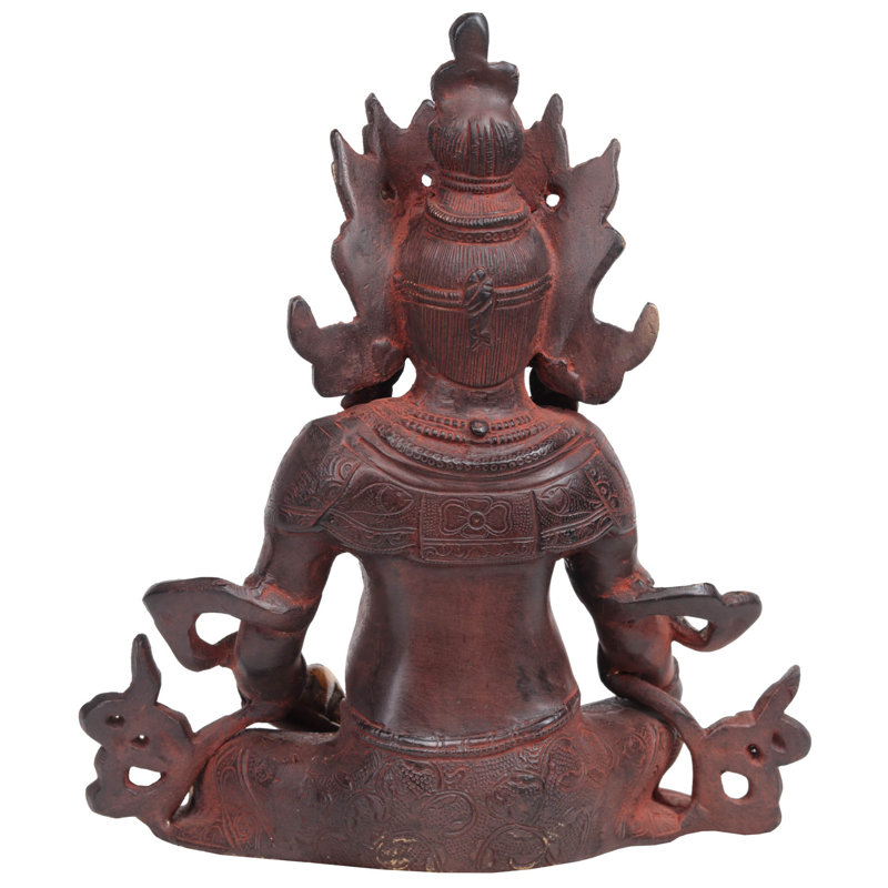 Statue Kubera, Noir antique / or
