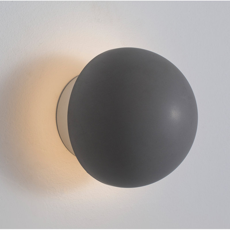 LED Flush Mounted Sconce, Grey/White