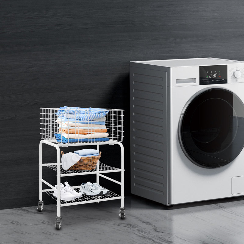 3 niveaux - Chariot de rangement pour vêtements, Blanc