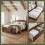 Structure de lit en bois Granborough avec lit gigogne escamotable et 2 tiroirs de rangement, tête de lit Classic-454457506