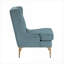 Fauteuil d'appoint à oreilles en chenille bleu royal de luxe moderne pour adultes, surpiqué de losanges, pieds en métal doré, sièges à ressorts ensachés-1206739677