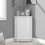 Armoire de rangement blanche en coin avec tablette réglable
