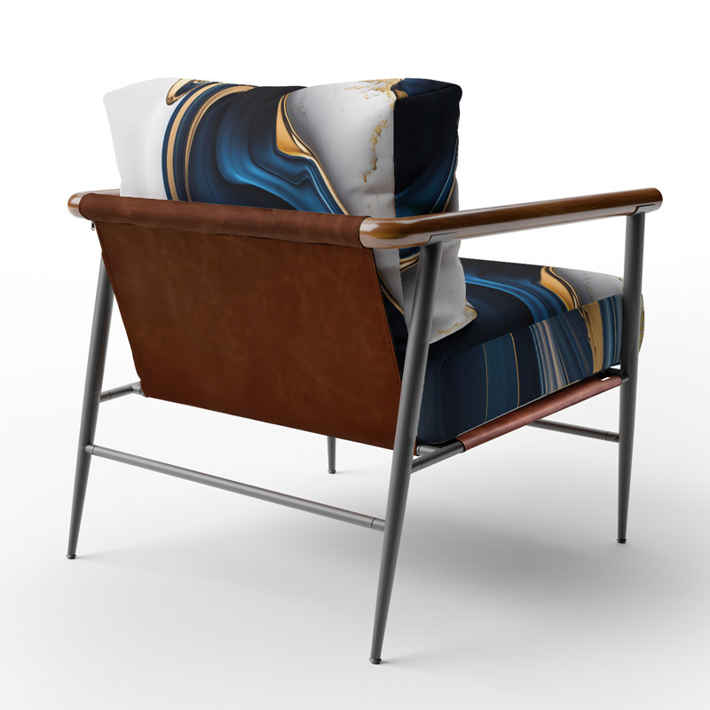 Cuscute - Fauteuil rembourré en marbre, Noir, noir, noir, noir