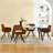 Corso Adelene Elegant 5-Piece Dining Table Set for 4,  Modern Rectangular Dining Table with 4 Swivel Upholstered Chairs for Dining Room-707073734-704690195