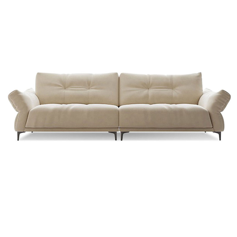 Coussin modulaire 106,30 po en polyester blanc, H 32,28 po x L 106,30 po x l 39,37 po