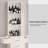 Thame Salon Station for Hair Stylist, Barber Station with Storage Cabinet, Hair Salon Stations Equipment Hair Dryer Holder, Drawers, Storage Cabinet for Hair Styling-300249586