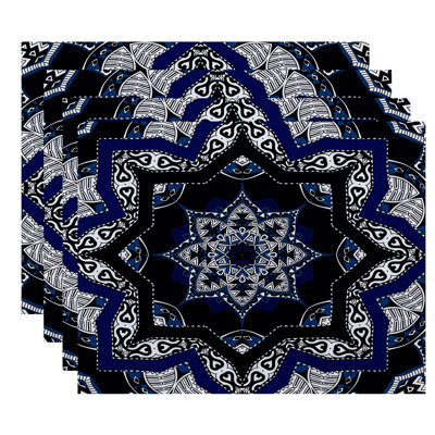 Feltner Polyester Geometric Rectangle Placemat