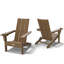 Ensemble de 2 chaises Adirondack pliables en PEHD avec support pour téléphone portable Maillet (ensemble de 2)-123349697-133403031
