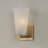4.75" W x 9" H 1-Light Sconce in Matte Brass with Faux Alabaster Glass