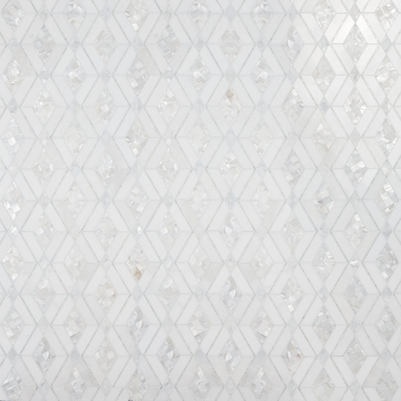 Carreau Benes l 10,02 po x L 10,02 po, Blanc