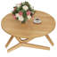 Table basse ronde 2-en-1 avec hauteur réglable, 16,5 po pour table basse, 29,5 po pour table basse, bois massif, 34,5 po