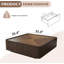 Table basse simple carrée en noyer avec rangement-742036442