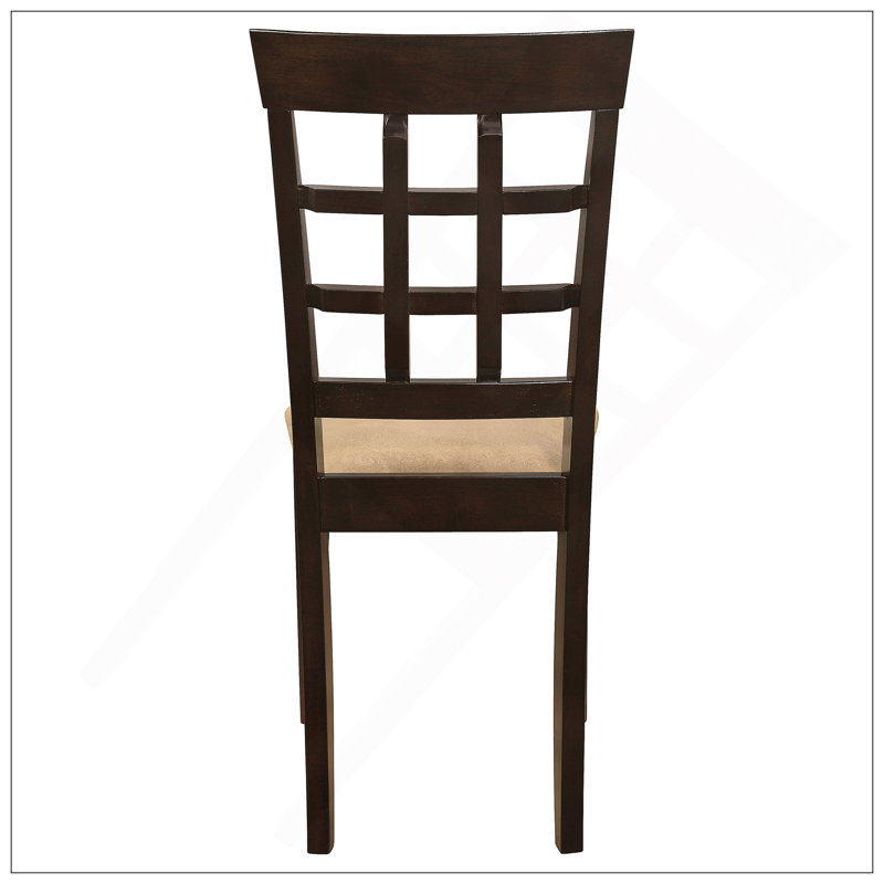 Ensemble de 2 chaises de salle à manger transitionnelles brun cappuccino