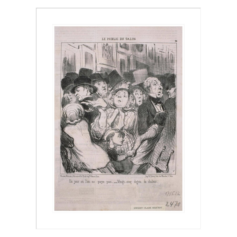 Le public du salon: Un jour où l'on ne paie pas… par Honoré Daumier, H 29,5 po x l 22,46 po