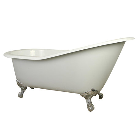 61" x 30" Soaking Bathtub, Satin Nickel