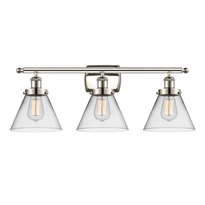 Ballston Urban Cone - 3 Light 28" Bath Vanity Light