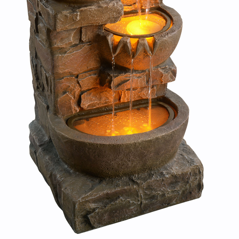 Fountains Weather Resistant Fountain, Brown