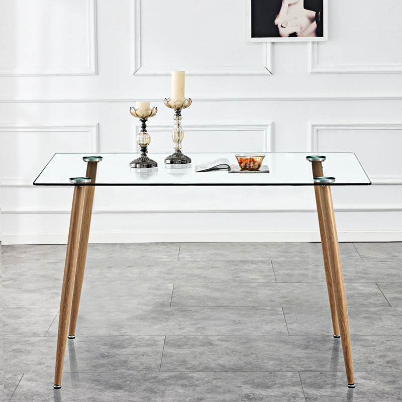 Table de salle à manger Carleen, Brun, L 29,52 po x L 47,24 po