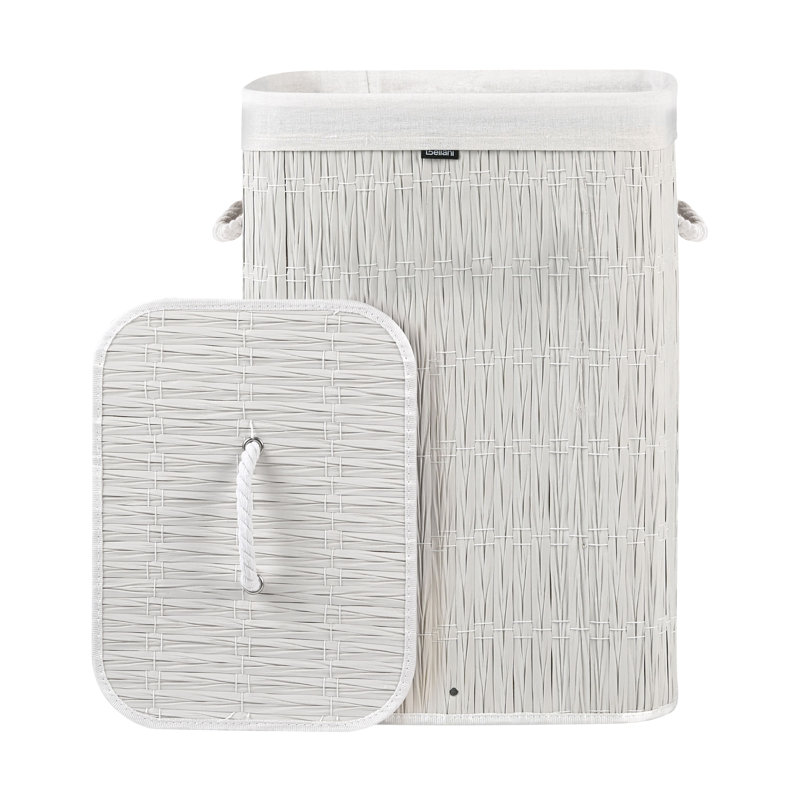 Fabric Laundry Basket, White
