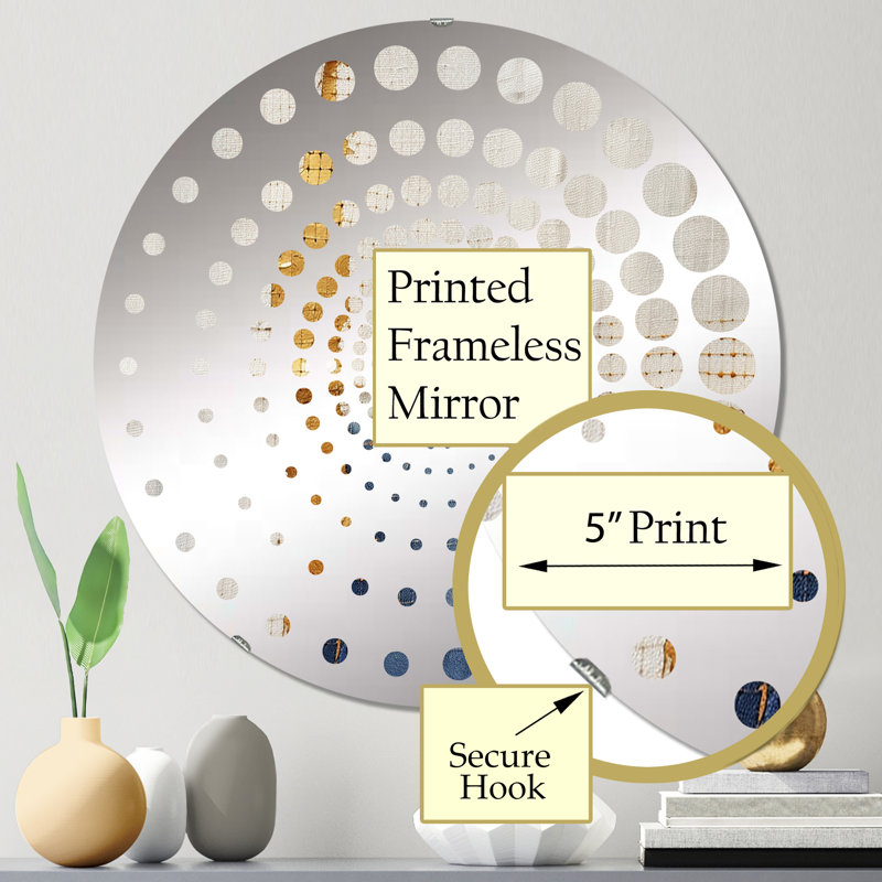 Springtown - Miroir mural spiralé, 23,6 po x 23,6 po