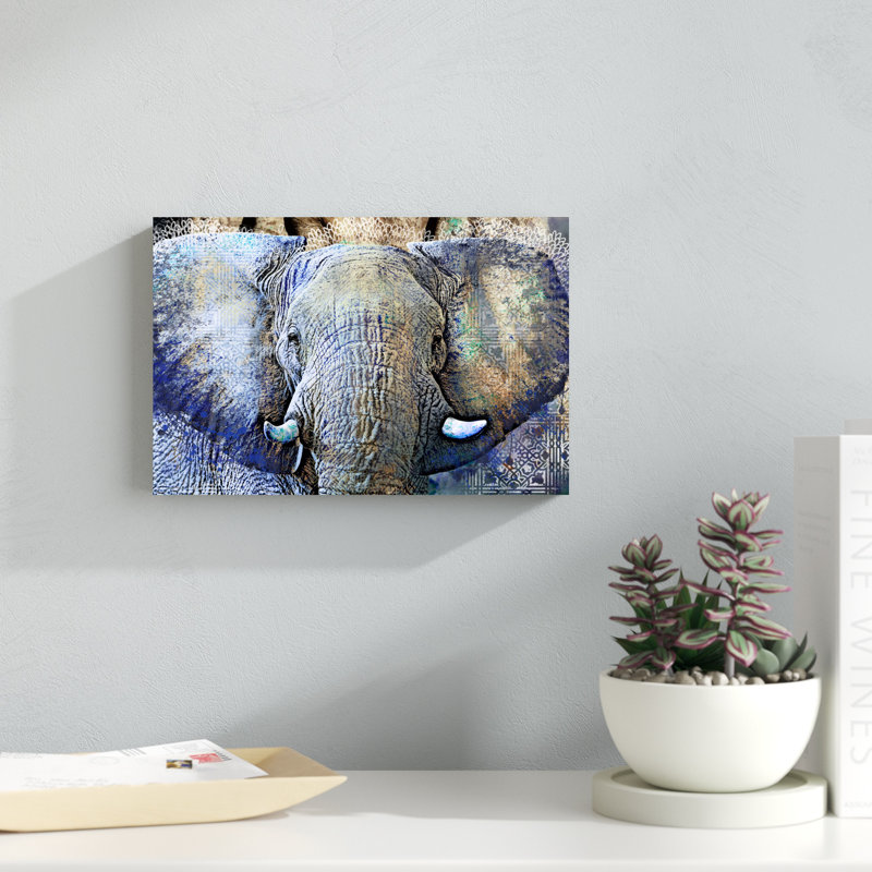«Purple Elephant», impression sur toile, H 8 po x l 12 po