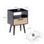 Table de bout en rotin 1 tiroir-129387425