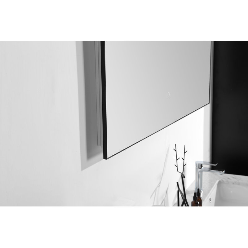 Jasmine Beveled 60" Metral Frame Flat Mirror, 30" x 36"