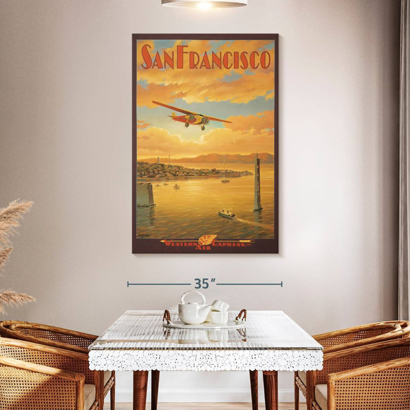 Aime Western Air Express, San Francisco, Californie, H 51 po x l 34 po