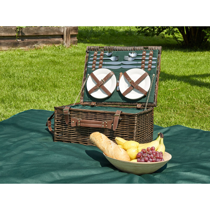 4 Person Wicker Picnic Hamper Brown ECLAIR