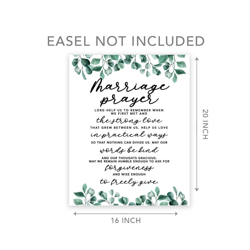 Reproduction d'art textuel sur toile non encadrée, "Eucalyptus mariage"