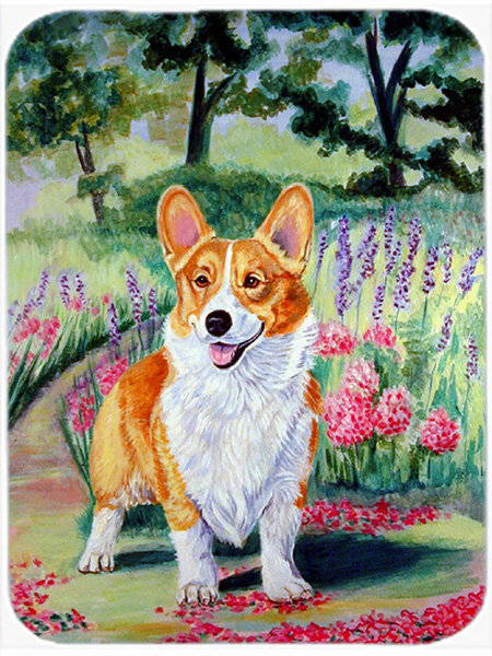 Planche à découper en verre jardin the caroline the trésors corgi