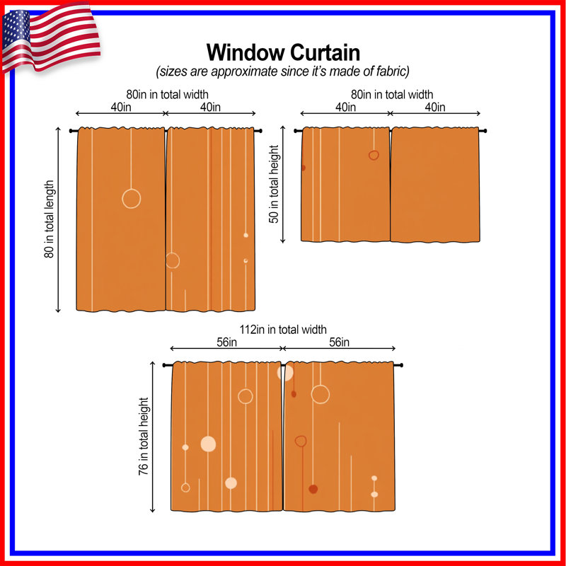 Rideaux abstraits abstraits et transparents - 2 panneaux, 20 po x 60 po - 2 panneaux, Transparent
