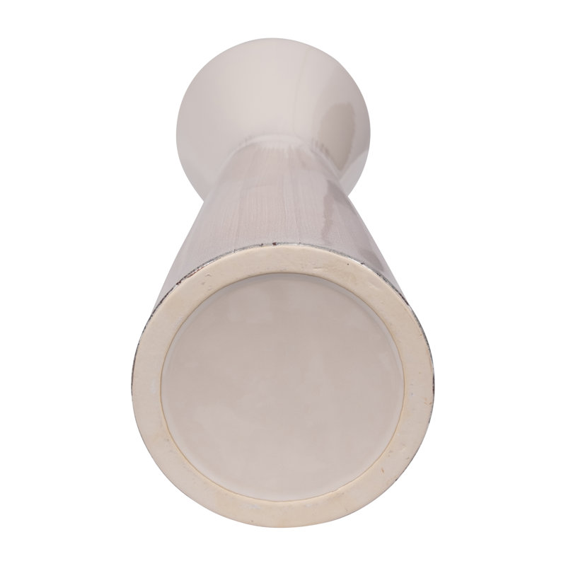 Richarson Contemporary Stoneware Vase - Elegant and Stylish Decorative Accent with Unique Textured Detailing, Brown/Beige