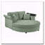 Canapé-lit rembourré avec siège capitonné et coussins amovibles 54,7 po Curved Chaise Lounge-133406142