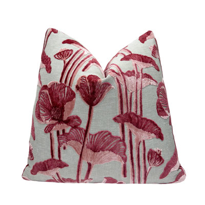 Floral Velvet Throw Pillow Cover
