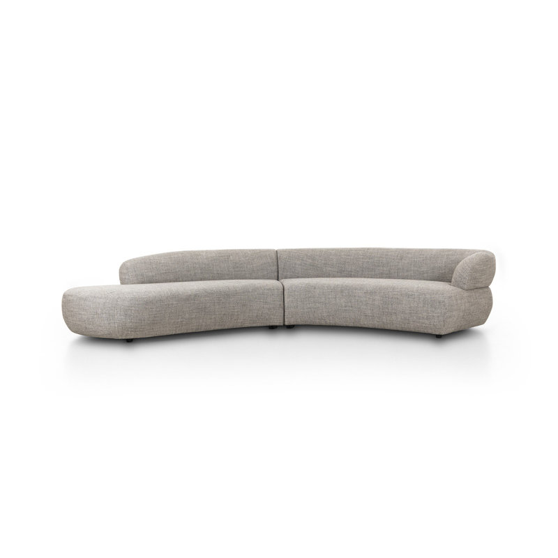 Belen 2Pc Sectional W/ LAFC-Thames Coal, Right Hand Facing, Thames Coal Polyester Blend