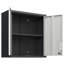 Armoire murale noire et grise en métal avec serrure et tablette réglable pour garage, entrepôt, bureau-1124433132
