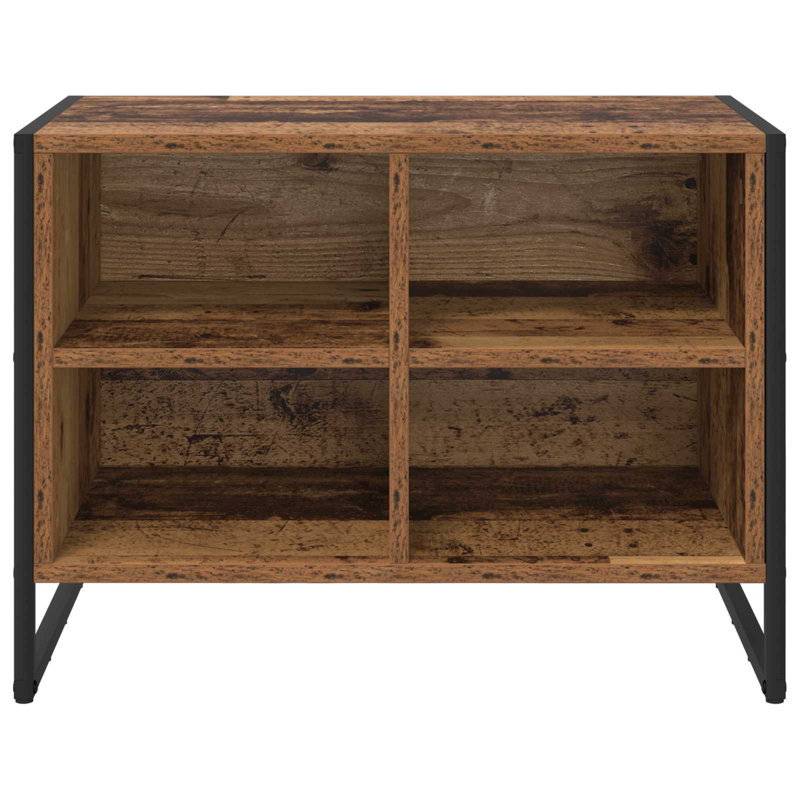 4 Pair Shoe Storage Cabinet, Old Wood