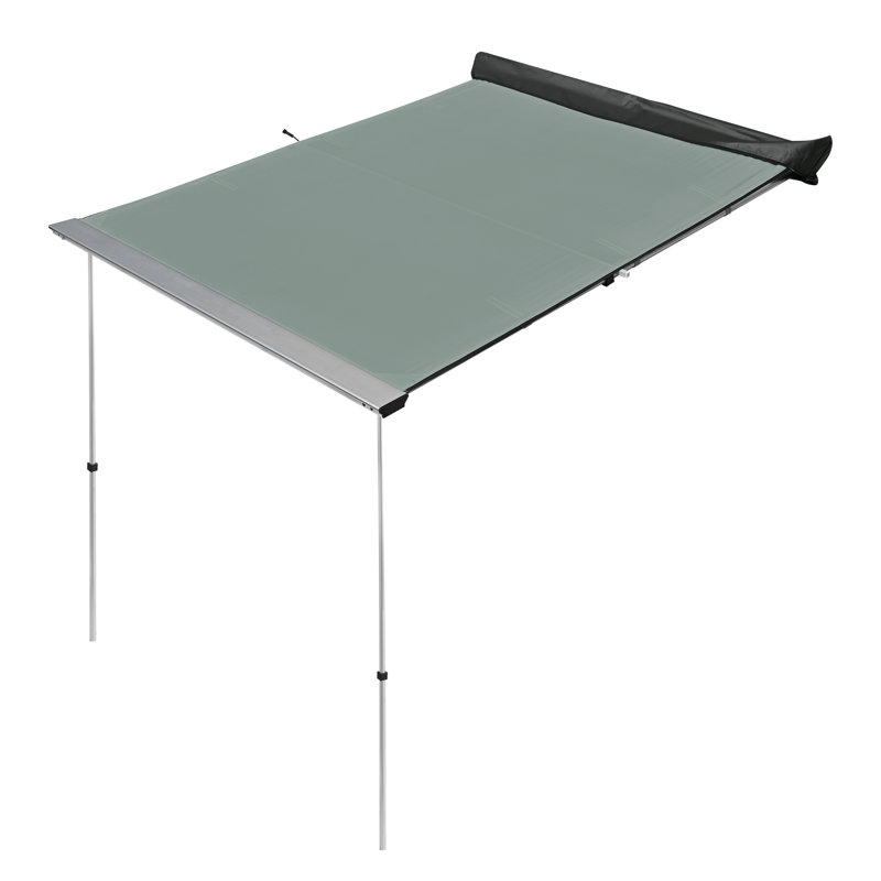 Auvent latéral escamotable manuel avec gris Yescom, H 98,43 po x l 91,54 po x P 86,61 po, gris