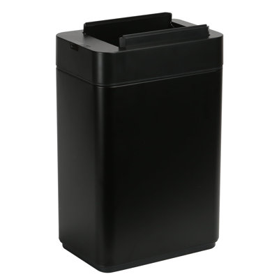 Poubelle de salle de bain avec couvercle 2,6 gallons Smart Poubelle Slim Détecteur de mouvement Poubelle automatique en acier inoxydable