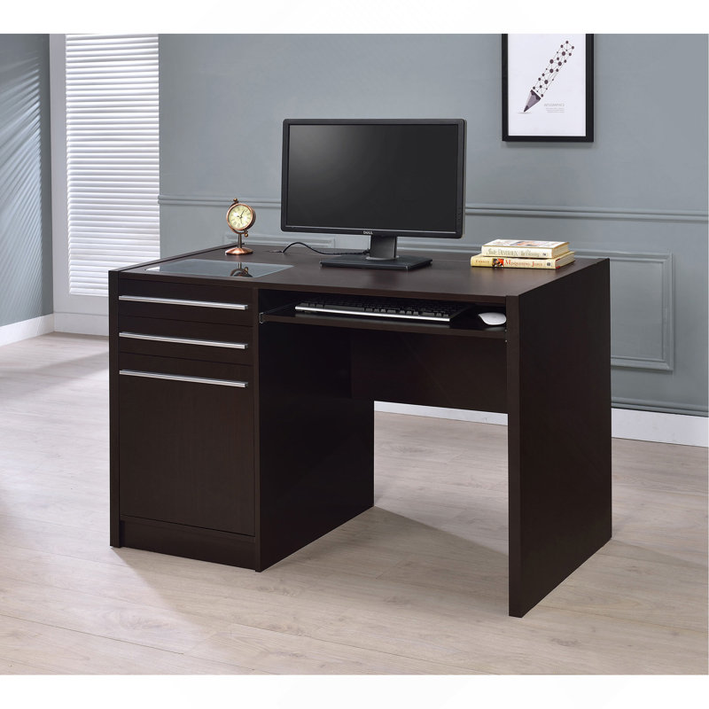 Cappuccino 2-Drawer Computer Desk
