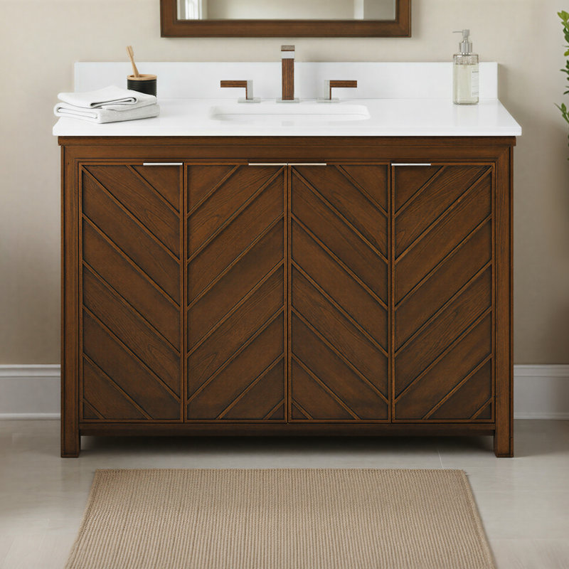 Meuble-lavabo en bois Frank Lloyd Wright USONIA® 48, 48