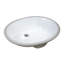 Lavabo de salle de bain encastré en porcelaine ovale blanche avec trop-plein 22 po x 15 po Ruvati