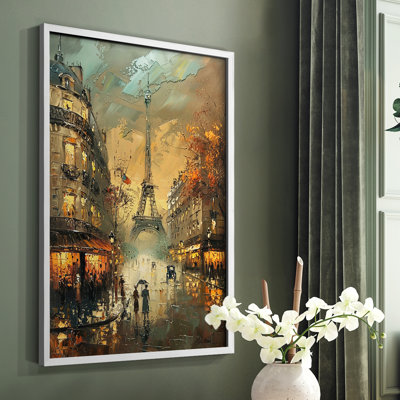 Paysages de la série CCCCLXIV - reproduction encadrée de qualité supérieure - prête à être accrochée - aucun clou requis